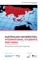 Asia Taskforce Discussion Paper 'Australian universities, international students and China' cover